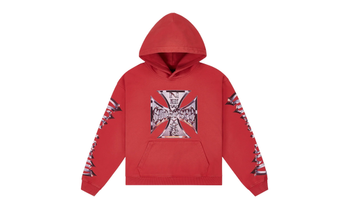 Chrome Motto Hoodie "Red Wash" 9GQZJVR0