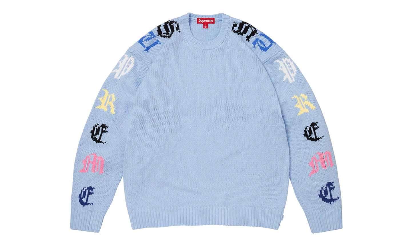 Old English Sleeves Sweater "SS26 - Light Blue" SU27138