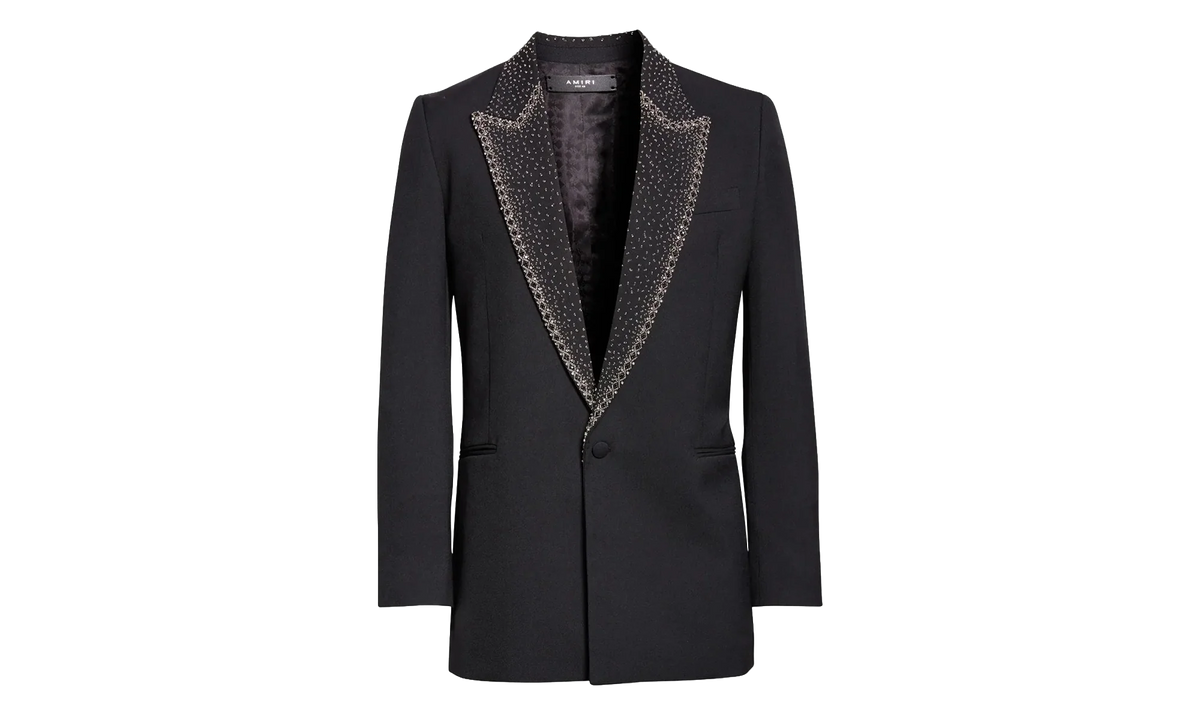Beaded Tuxedo Jacket "Black" MJR003 001