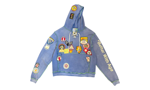 Gentlemen's Waffle Hoodie "Blue" BWA84