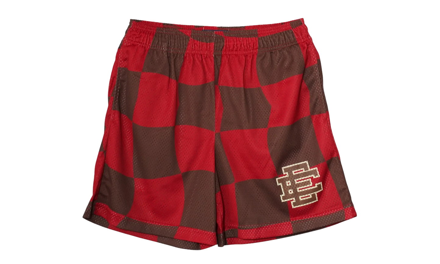 EE Basic Shorts "Red Chocolate Wavy Flag" EE130