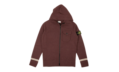 Knit Wool Blend Zip-Up Hoodie "Wine Purple" 7115539A3 V0011