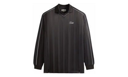 Pinstripe Tricot Panelled Top "Polo Carbon" KITH16