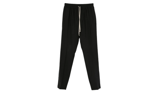 Wool Drawstring Slim Long Pants "Black" RU02E1390 ZL 09