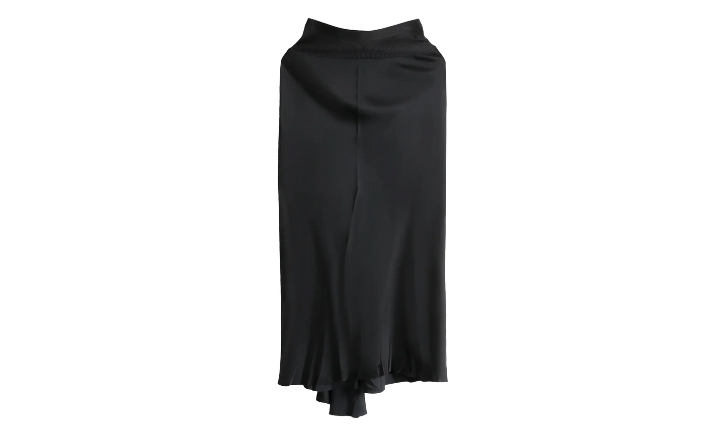 Charmeuse A Line Bias Skirt WMNS "Black" RP02E4343 SCH 09
