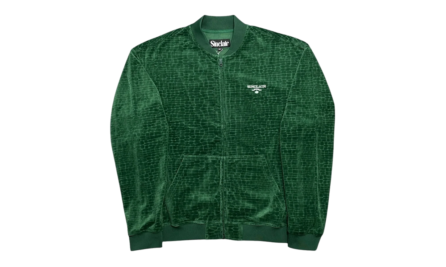 Croc Jacquard Velour Track Jacket "Green" SMT223 GRN