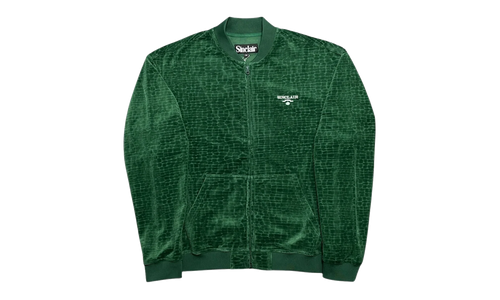 Croc Jacquard Velour Track Jacket "Green" SMT223 GRN