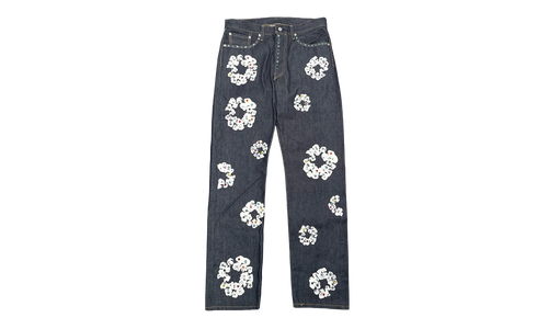 Levi's 501 Rhinestone Cotton Wreath Logo Jeans "Selvedge - Indigo / White" DT295