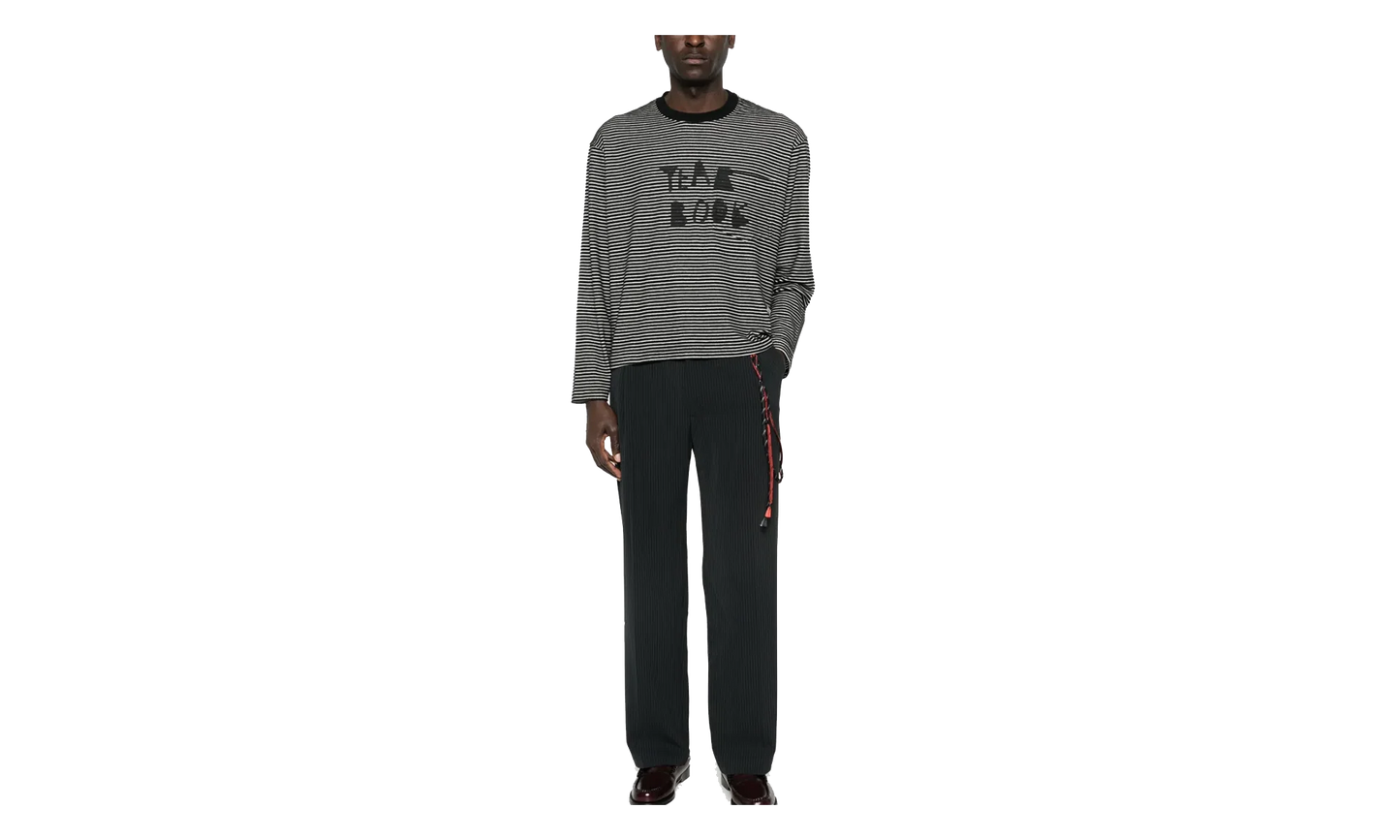 Yearbook Crew Neck Pullover "PJ Stripe Jersey - Black" 261 MJP021P3 PJSTBLK