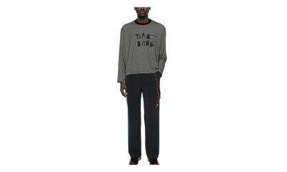 Yearbook Crew Neck Pullover "PJ Stripe Jersey - Black" 261 MJP021P3 PJSTBLK