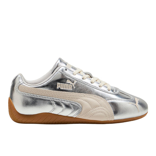 Speedcat Silver Lace Up Sneakers