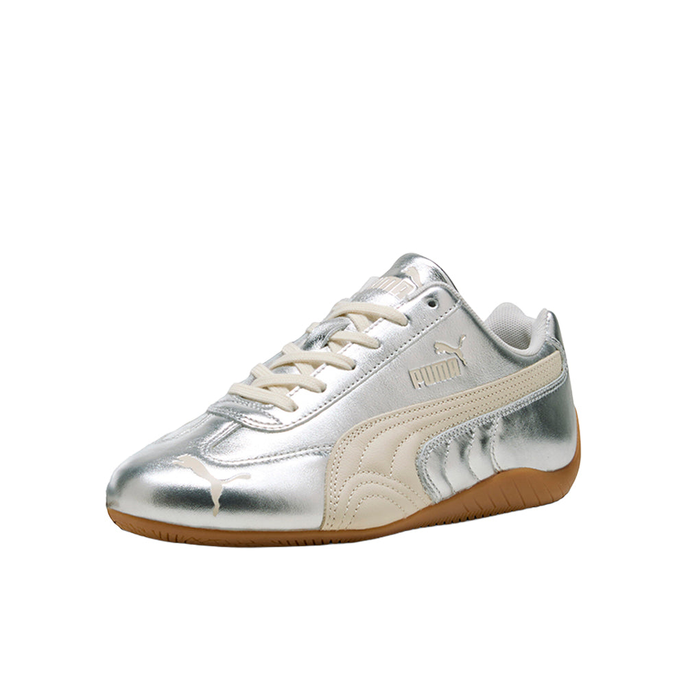 Speedcat Silver Lace Up Sneakers