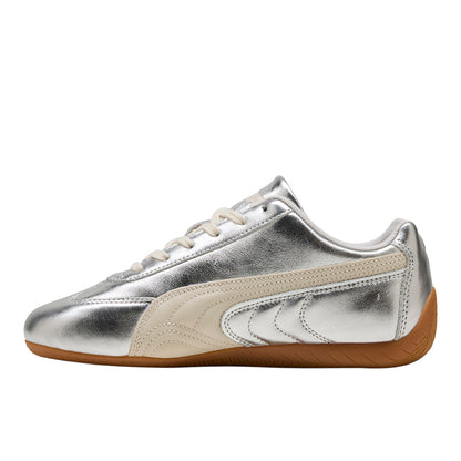 Speedcat Silver Lace Up Sneakers