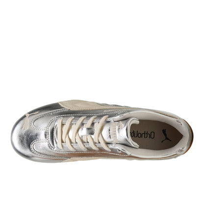 Speedcat Silver Lace Up Sneakers