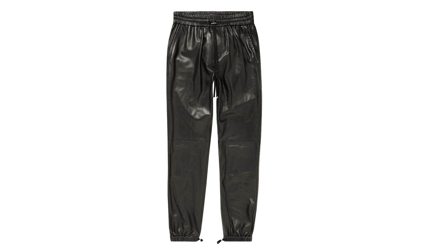 Leather Jogger Pants "Black" ALJPB