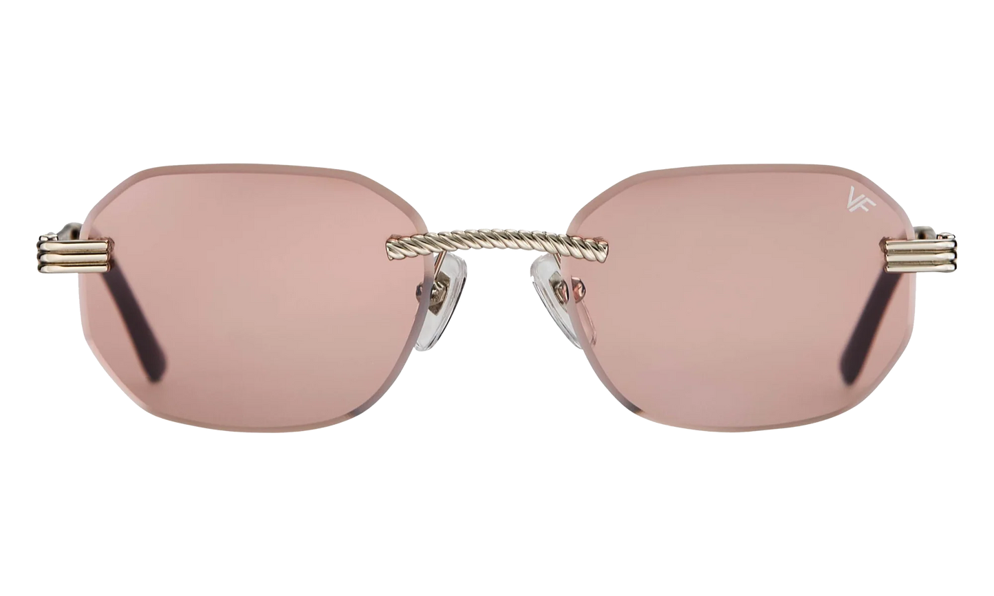 Hustler Rimless Drill Mount 24KT "White Gold / Blossom Pink" DMHU2 0047 44C4
