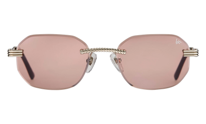 Hustler Rimless Drill Mount 24KT "White Gold / Blossom Pink" DMHU2 0047 44C4