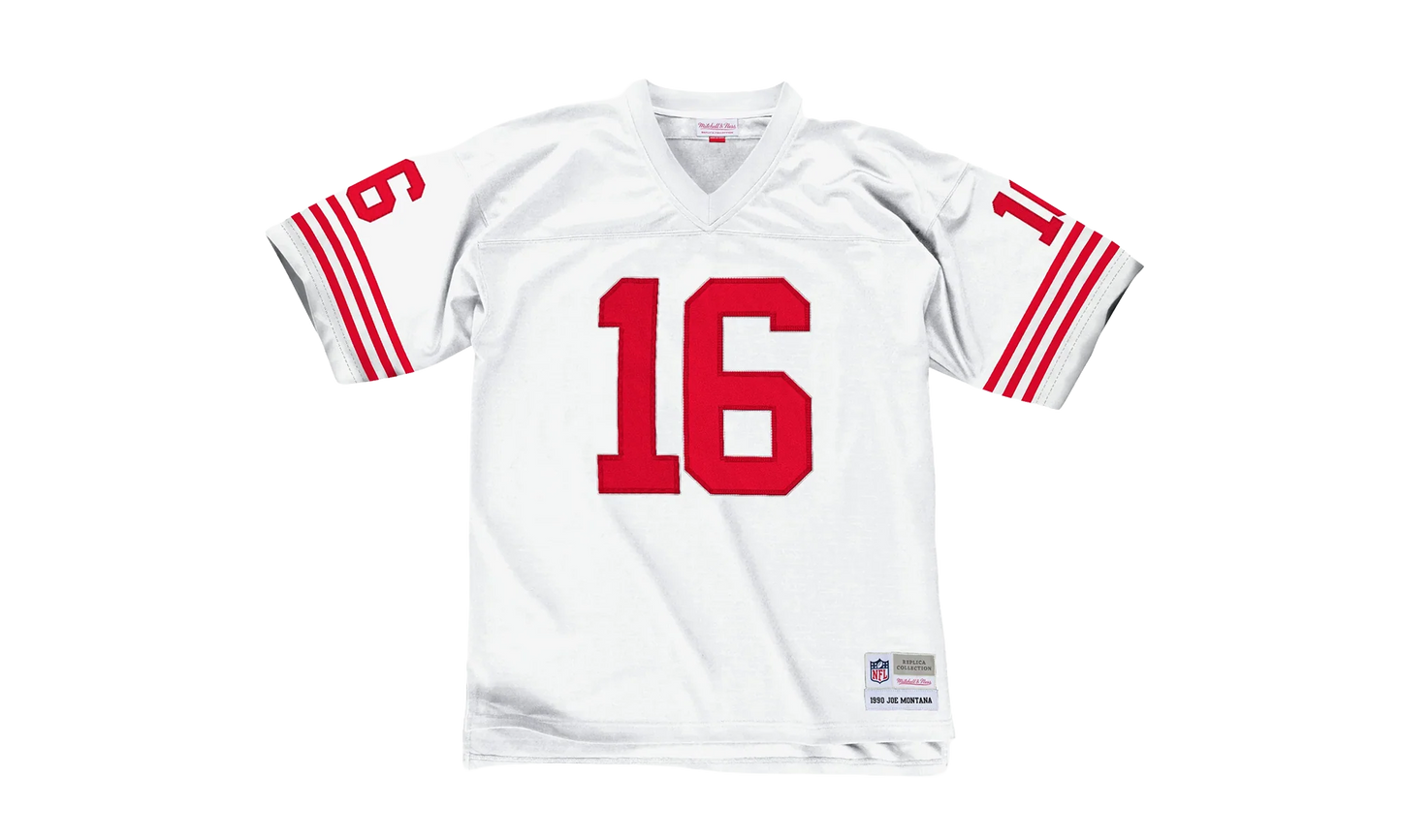 NFL Joe Montana Legacy Jersey "1990 San Francisco 49ers - Scarlet" LGJYAC18051 SF4WHIT90JMO