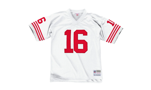 NFL Joe Montana Legacy Jersey "1990 San Francisco 49ers - Scarlet" LGJYAC18051 SF4WHIT90JMO