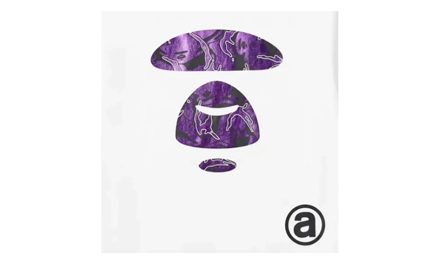 Aape Foil Moonface T-Shirt "White / Purple" CA5CEA57