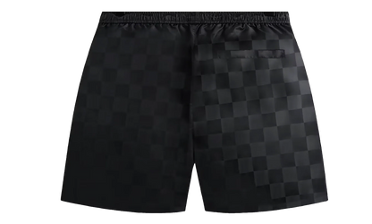 Checkered Satin Collins shorts "Black" KHM060696 001