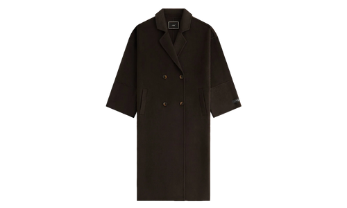 Merra Double Breasted Coat "Dark Brown" khw010217 244