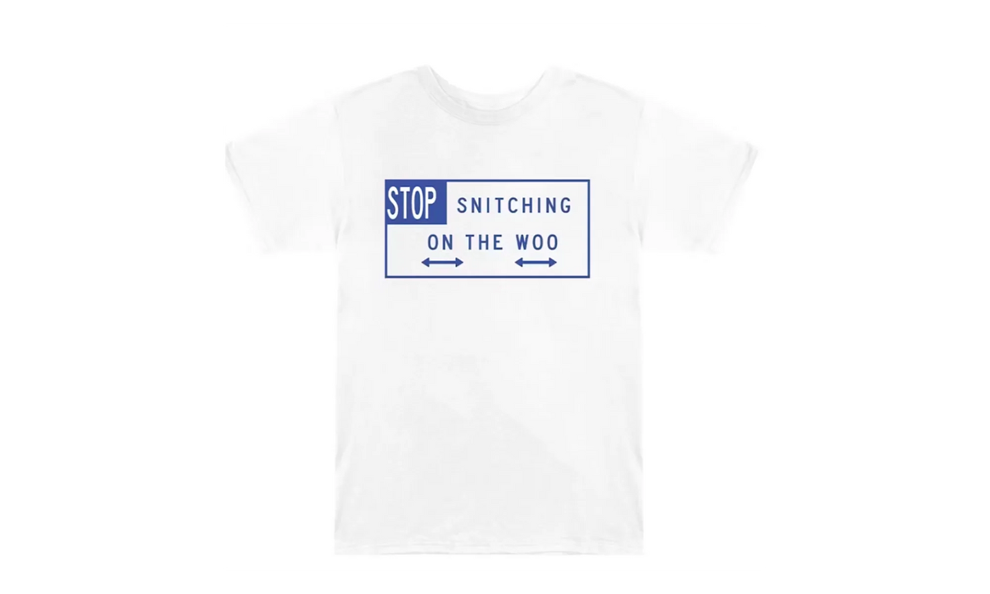 Stop Snitching SS Tee "Pop Smoke - White" Y9JHH6S4P