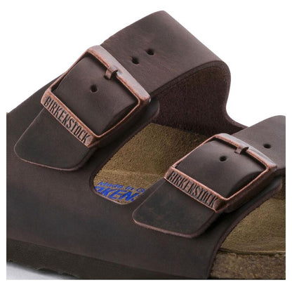 Arizona Oiled Leather Soft Footbed Sandal in Habana