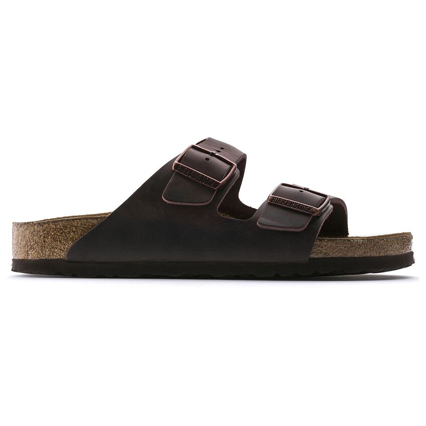 Arizona Oiled Leather Soft Footbed Sandal in Habana