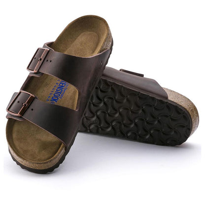 Arizona Oiled Leather Soft Footbed Sandal in Habana
