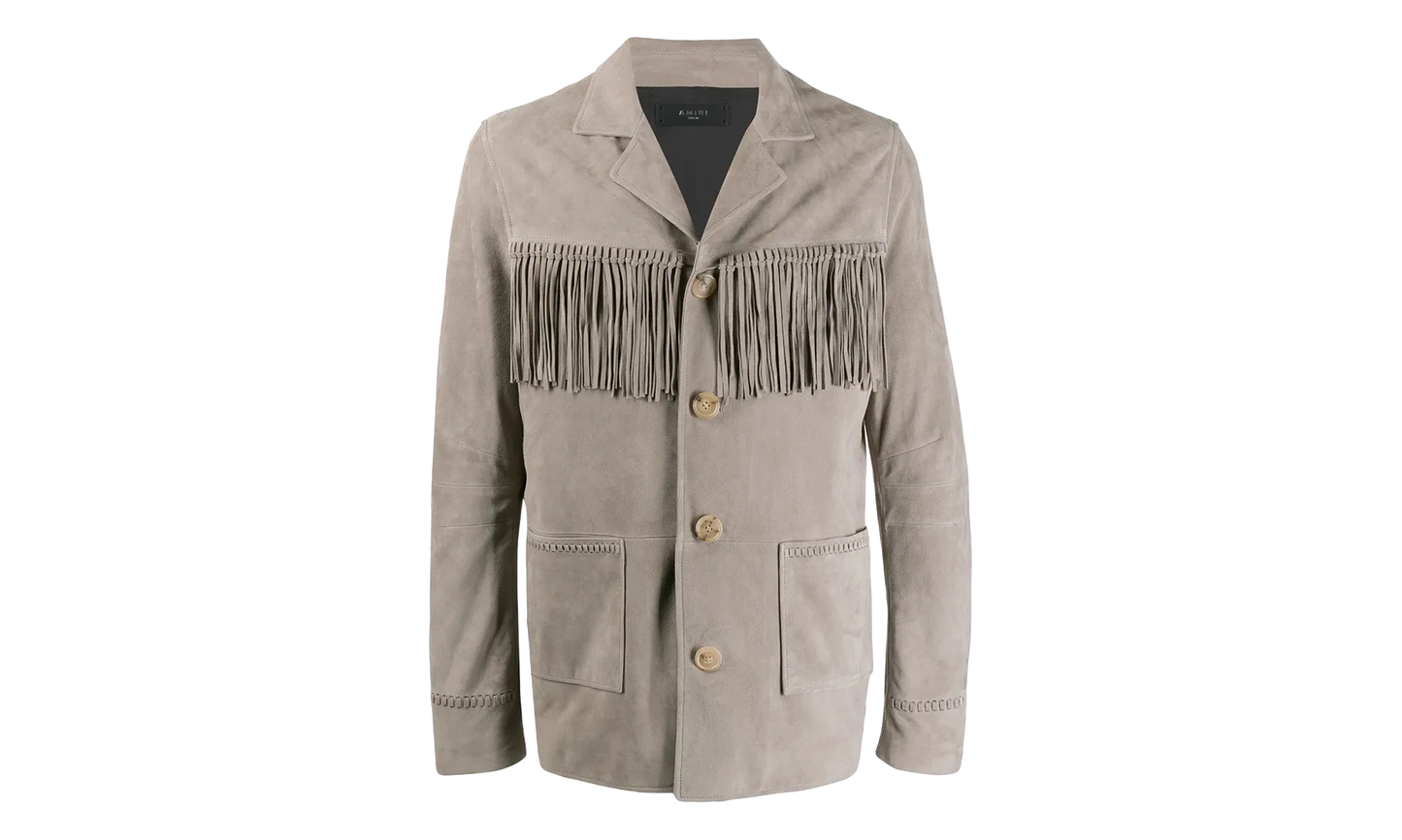 Fringe Suede Jacket "Grey" Y0M04208SU GRY