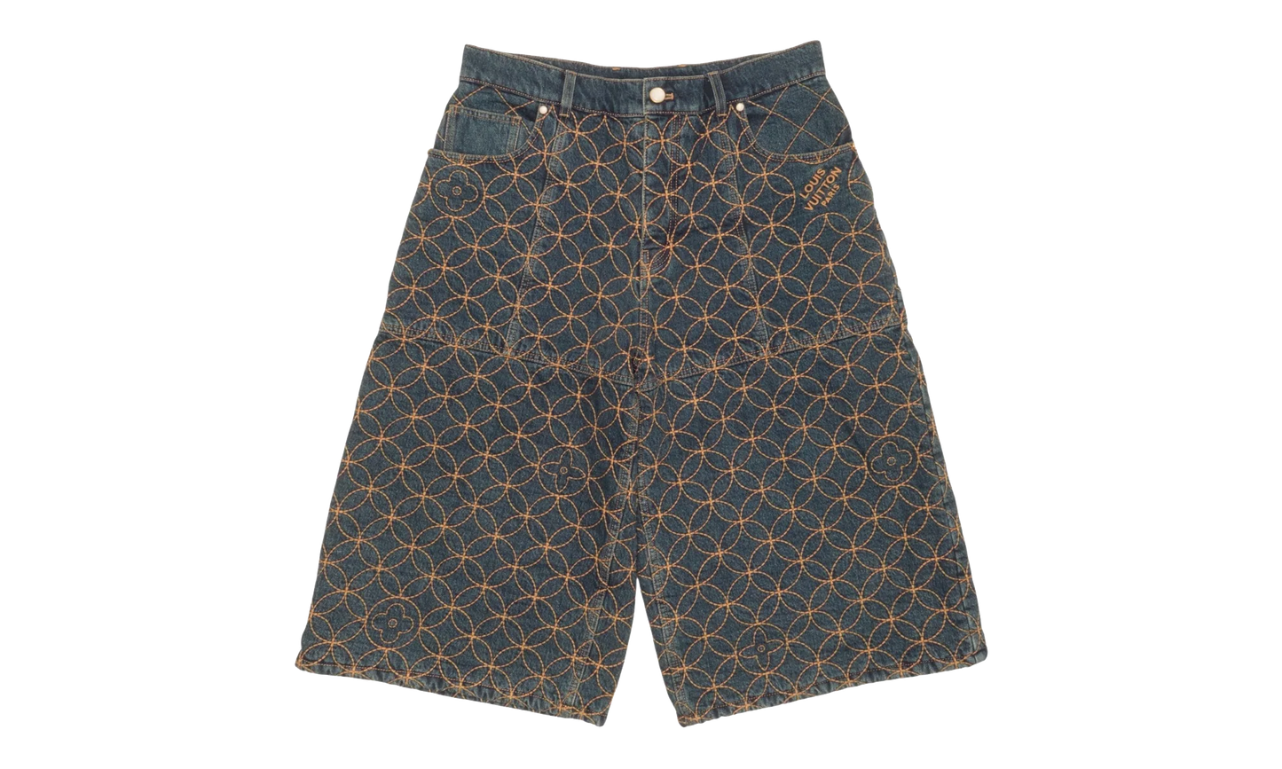 Dandy Quilted Jeans Shorts "Deep Indigo" 1AILV7