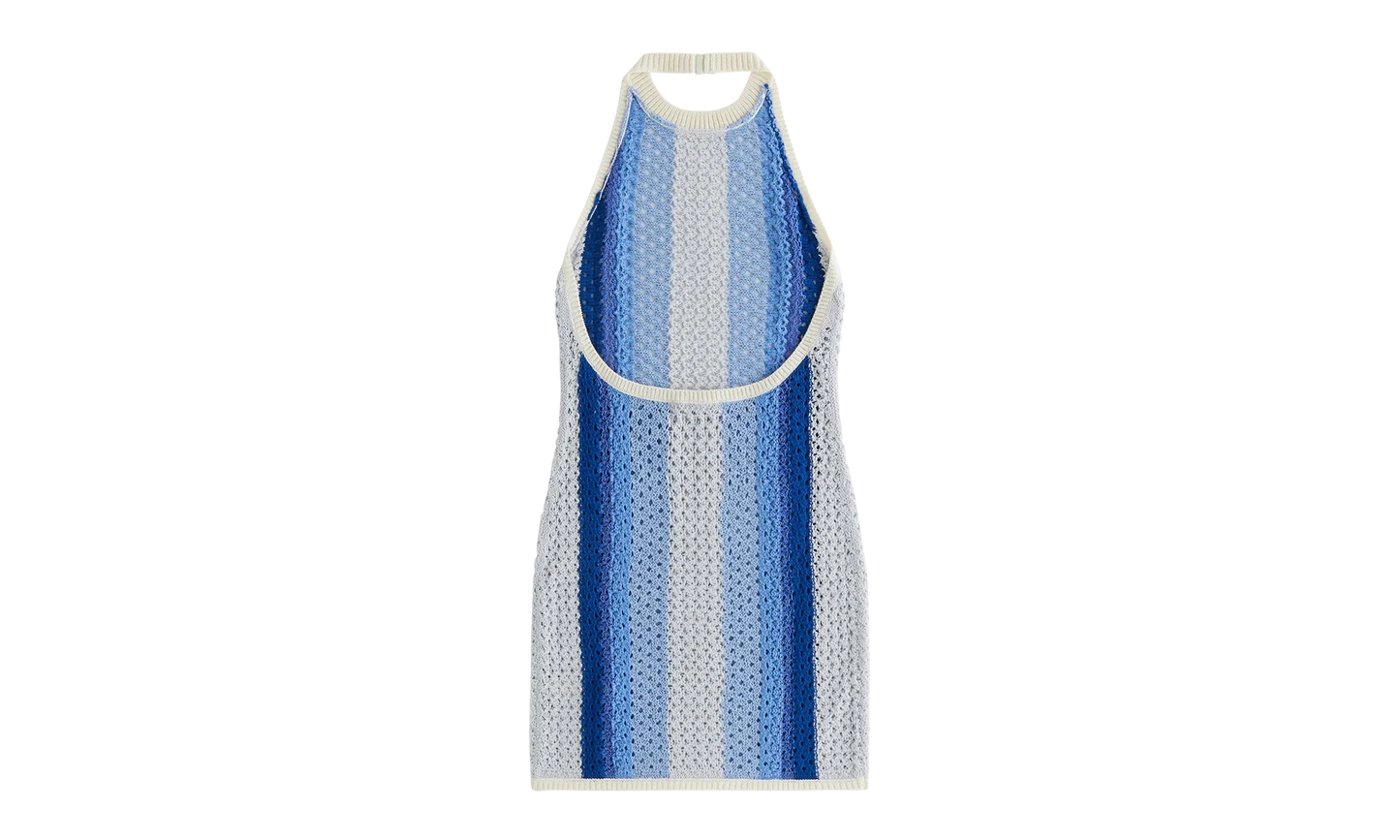 Crochet Knit Anya Mini Dress "Kyanite" KITH10