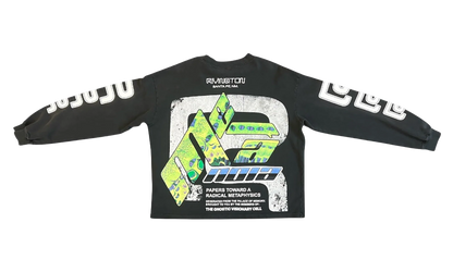 Radical Paper Garden Long-Sleeve Tee "Faded Black" RDCL LS06 FBLK