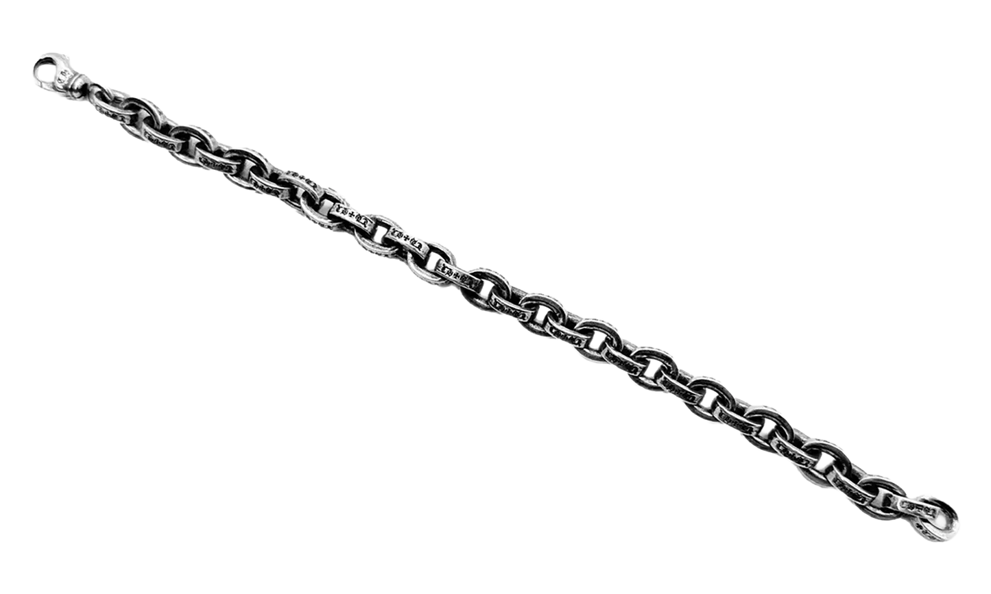 XL Paper Chain Bracelet "8 inch - Sterling SIlver" CHRM0960