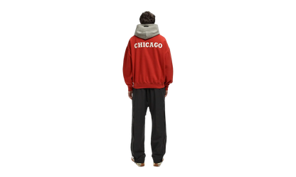BULLS SPORTS FIT HOODIE "RED / CONCRETE HEATHER" 192NB256406F