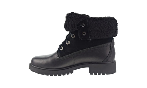Jayne WP Fleece Fold Down Boot WMNS "Black Full Grain Leather" TB0A1SGK