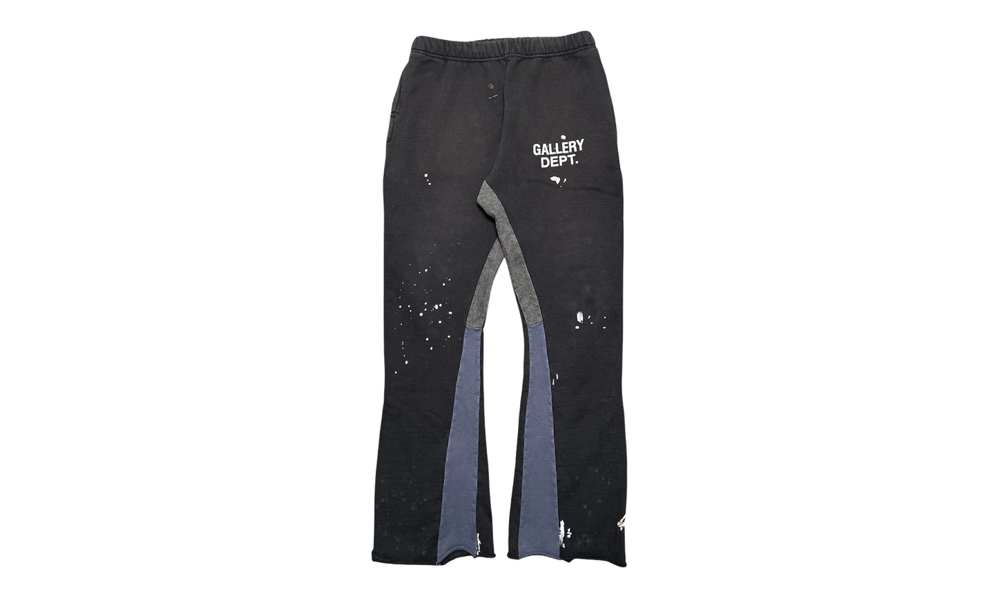 GD Logo Paint Splatter Flare Sweatpants (2024) "Washed Black White Multi" GDGDLFSWB