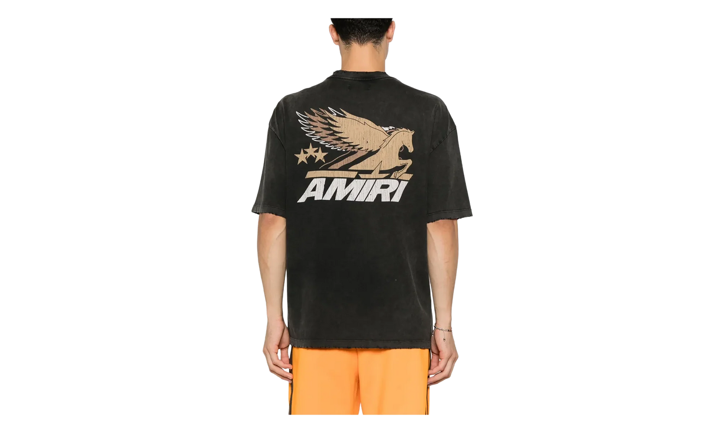 Vintage Pegasus Logo Short Sleeve T-Shirt "Black" AMJYTE1142 001