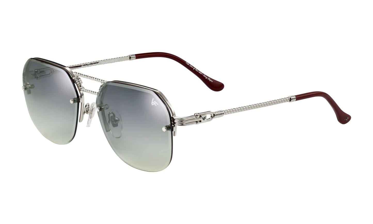 CEO Bevel Rimless Drill Mount 18KT "White Gold / Pastel Gray Gradient Flash Silver" DMCE2 0007 48B1