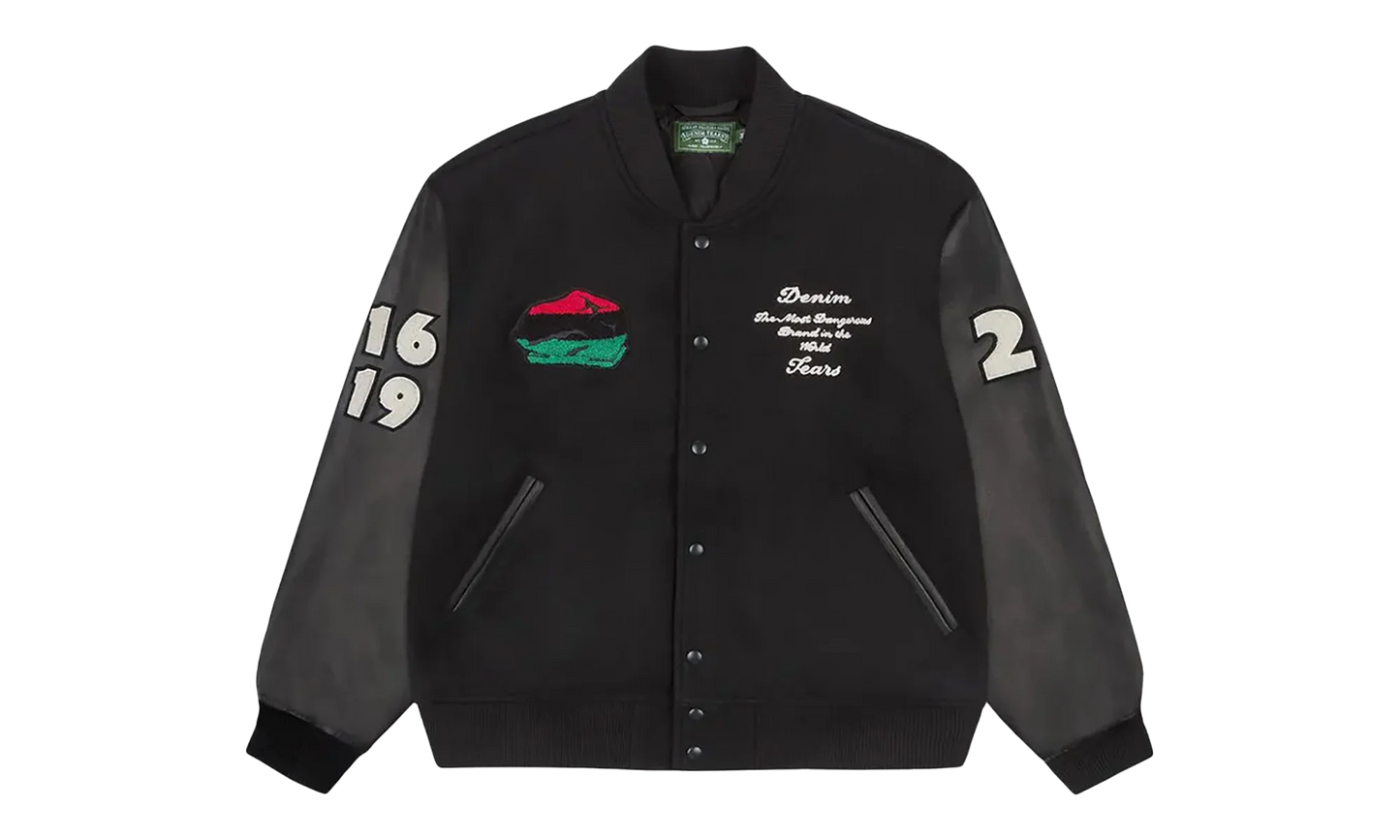 Peace Wreath Varsity Jacket "Black" DT445