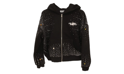 Rhinestone Zip Up Jacket "Black" RET028
