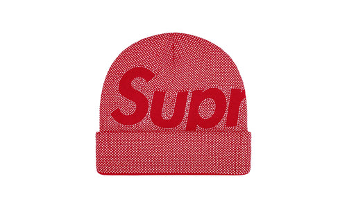 Studded Knockout Big Logo Beanie "FW25 - Red" SU26790