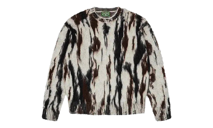 Camo Mohair Crewneck Sweatshirt "White" DT550
