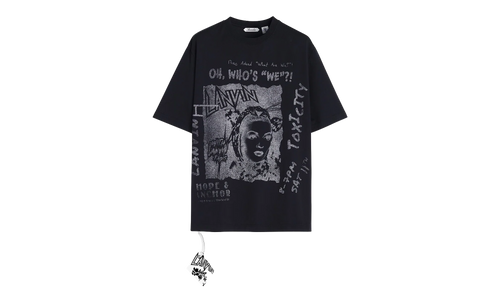 PRINTED COTTON T-SHIRT "Black" RU TS0037 J117 P24 10