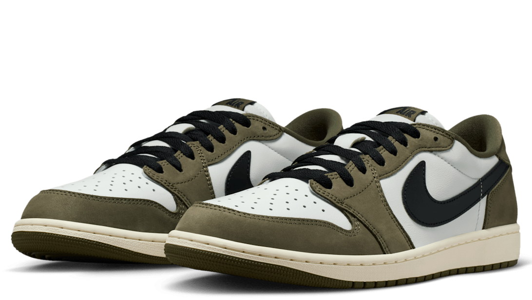 1 Retro Low Medium Olive Summit White Sail Black