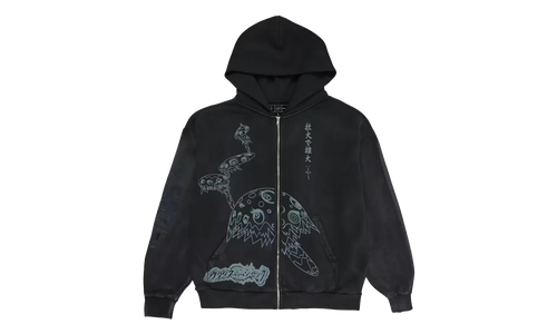 Travis Scott Cactus Jack x Fragment x Takashi Murakami Reborn Zip Hoodie "Black" CPFM45