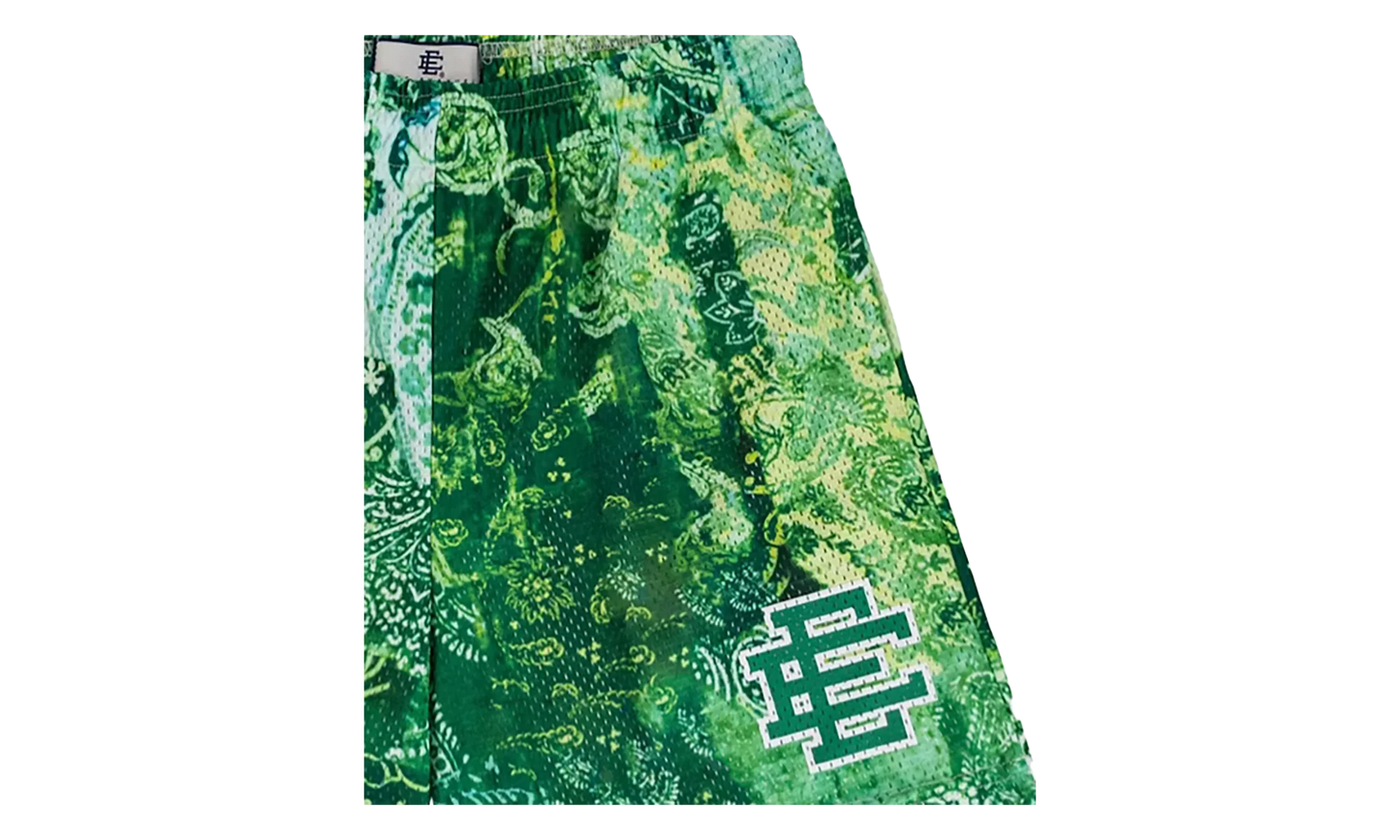 EE Basic Shorts "Neon Green Paisley" EE236