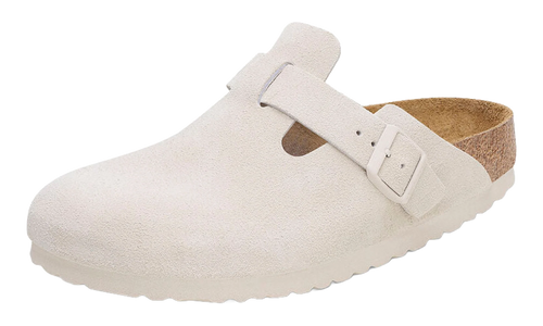 Boston Soft Footbed Suede Leather "Antique White" 10276671