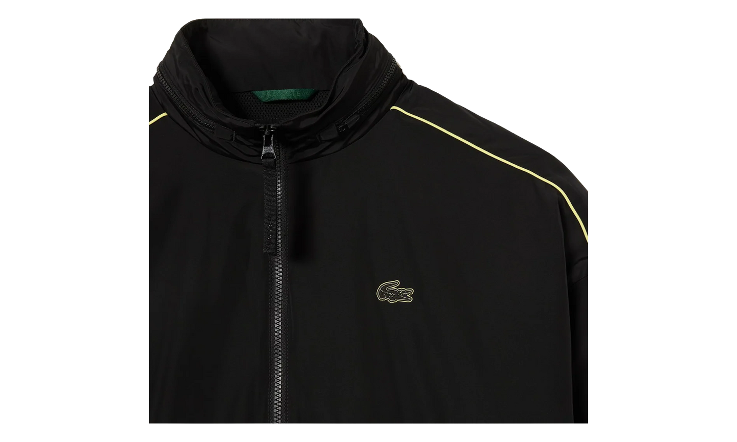 Contrast Water Resistant Zipped Taffeta Jacket "Black / Yellow" BH1607 6TV